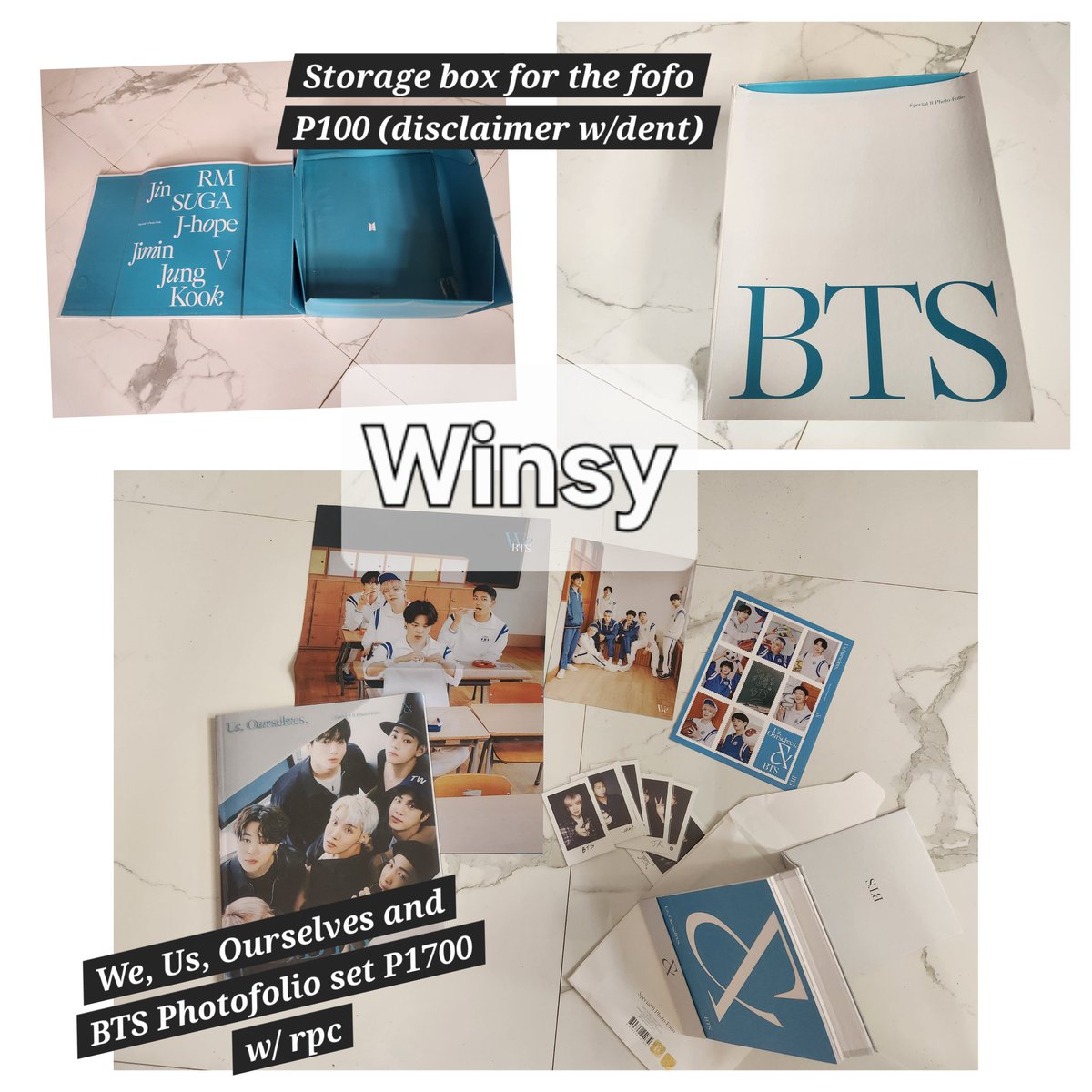 MyOneGr8luv's tweet photo. text📦 MORE MERCH ADDED:

A) We, Us, Ourselves Photofolio w/ rpc — ₱1700
B) The Fact Photobook 2021 China — ₱1700
C) 2019 Season's Greetings (inclusions as is) — ₱450

◽️ Condition: Pre-loved / Good
◽️ Photo shows actual inclusions for SG 19!

📸 DM for close-ups! https://t.co/3OGUElocgZ
