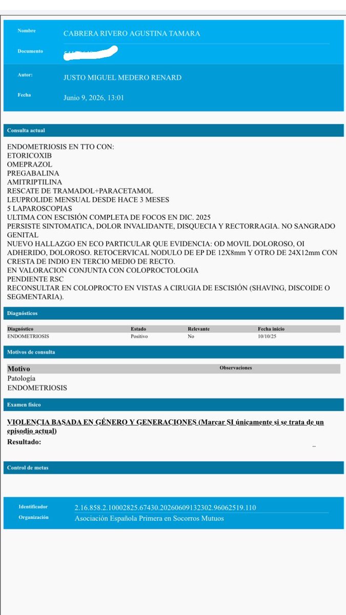 agusc4brera's tweet photo. Necesito de su ayuda 🙏🏼
Tengo endometriosis severa, una enfermedad multisistemica, incurable e inflamatoria.
Me encontraron 2 focos nuevos en lugares que realmente no me permiten tener calidad de vida como son el recto de 2.5 cm y el sigmoides de 1.3 cm. https://t.co/OGpXVLmLNi