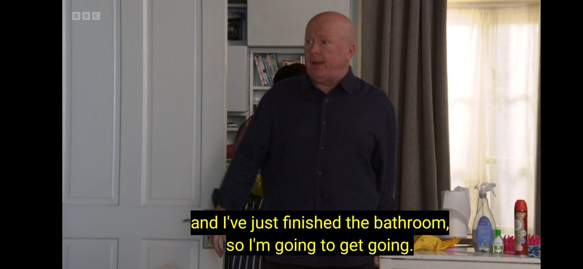 RyanSoapKing25's tweet photo. #EastEnders The way Nigel's presence has left a long lasting positive impact on Phil is heartwarming. ❤️🥺

First he's sending Will texts with emojis and now he's cleaning Jack Branning's house from top to bottom 😂 

The writting and diagloue for Phil lately especially since Nigel's death has been brilliant. I hope the writers don't take Phil down a dark path again. 

I like the newly reformed "Positive Phil" 😂❤️🥺