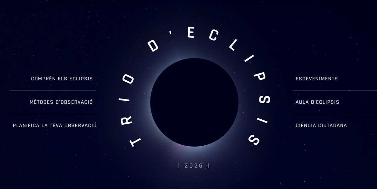 AstroMontseny's tweet photo. RECORDEU QUE EL TRIO D'ECLIPSIS ens proporciona tota la informació dels propers eclipsis solars en la nostra llengua. Ho teniu tot per entendre com es produeixen, com observar-los i com planificar les vostres observacions: 
➡️🌞https://t.co/a4ggVpVOMY https://t.co/zbeJOmyK6j
