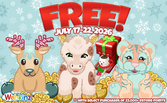 ganzestore's tweet photo. Ho ho ho! Get rewarded with FREE #ChristmasinJuly gifts with select purchases of 33,000 eStore Points or more until July 22, 2026! https://t.co/soM20co2ha
#Webkinz #Classic #XmasinJuly @webkinz https://t.co/qtnDPfsPig