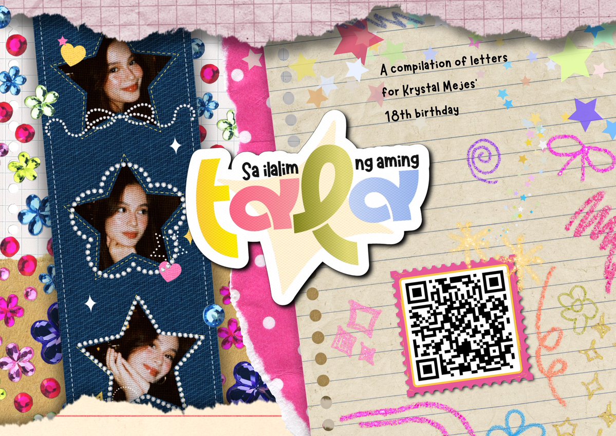 teamcapkrysofc_'s tweet photo. For those who would like to see the beautiful designs our Creatives Team made for our “𝑺𝒂 𝑰𝒍𝒂𝒍𝒊𝒎 𝒏𝒈 𝑨𝒎𝒊𝒏𝒈 𝑻𝒂𝒍𝒂” letter project, you may view our flipbook through the link below.

We would also like to extend our heartfelt thanks to everyone who took the time to write and send letters for Krystal. Your love, sincerity, and unwavering support made this project truly special, and we’re incredibly grateful to each and every one of you.

Please note that the names and letter contents in the flipbook have been blurred. The clearer and unblurred version is for Tala only, making it a special keepsake just for her.

We hope you enjoy browsing through the designs as much as our Creatives Team enjoyed creating them. 💛✨

🔗: https://t.co/50KxRh9xgj

#CAPKRYS | #KrystalMejes