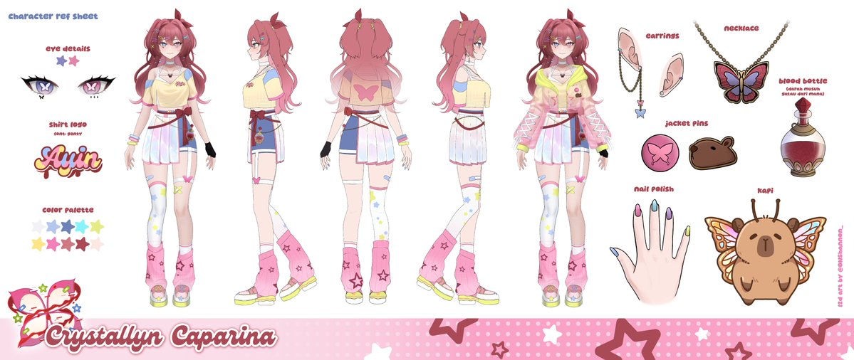 allyncaparina's tweet photo. ⋆.°🦋「Charasheet &amp; Hastags 」🦋༘⋆

#Crystallyncaparina : General 
#ArtYin : Fanart 
#DuniAyin : Clip &amp; Meme 
#AyinLive : Ayin live 

🎨 :@/onshannon_
⚙️ : @/takakinaokisan
Charasheet : @/gumixn https://t.co/CkE4Buupiu