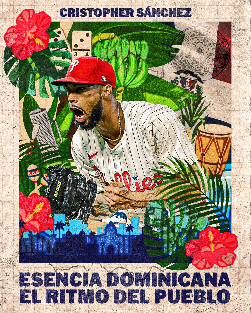 MLB's tweet photo. Cristopher Sánchez's first half was an absolute masterpiece 😍

Now he's earned the All-Star Game start at his home ballpark!

Designed via @AdobeExpress and @AdobeFirefly https://t.co/7tXg3Qf7SO