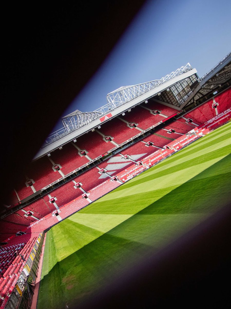 MUFCEDIT's tweet photo. Old Trafford after the grass renovation.📸 https://t.co/G9tIIqbSkf