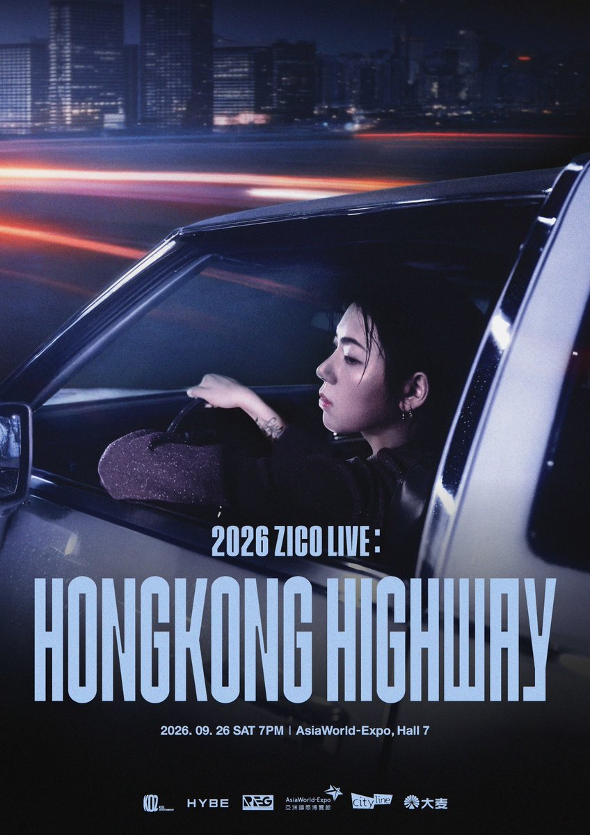 zico_koz's tweet photo. 2026 ZICO LIVE : HONG KONG HIGHWAY

🗓 7PM, September 26 (Sat) 2026 Local Time
📍 ASIAWORLD-EXPO, HALL 7

🔗 https://t.co/wL41D7JVAQ

#ZICO #지코 #ZICO_HONGKONGHIGHWAY https://t.co/qNzFeeLpKx