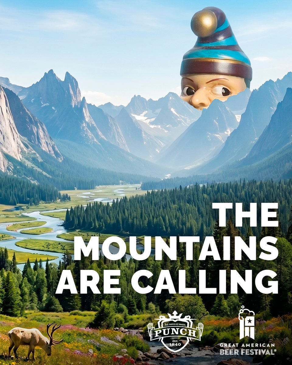 punchcigars's tweet photo. Mr. Punch is headed for the mountains of the Great American Beer Festival® — AND YOU CAN TOO!

Enter daily for the chance to win the ultimate beer vacation: https://t.co/i1NJ5TkK07 https://t.co/2udn2VSVC1