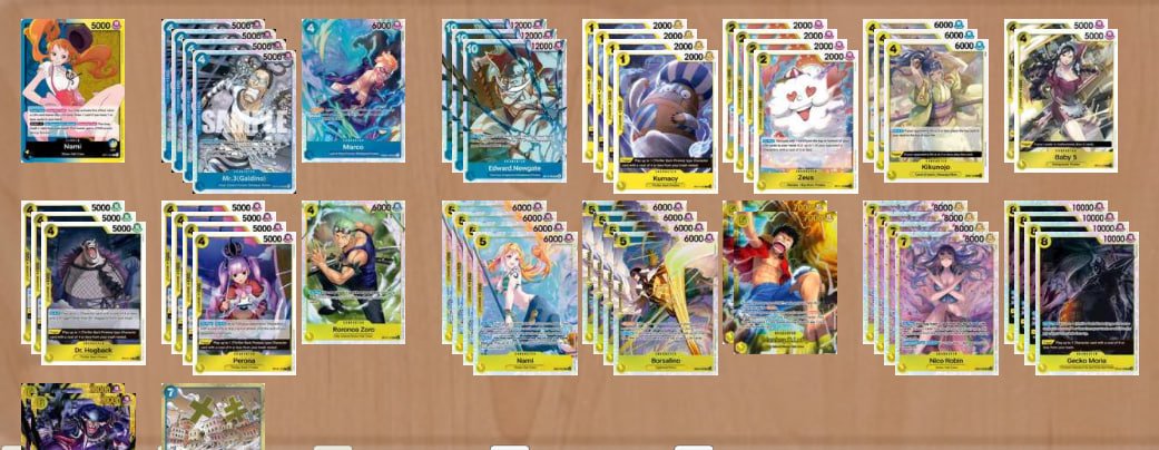 SNBK_TCG's tweet photo. Store tournament @GeeklogiaShop 
Player: @chest95 
Deck: Nami 🔵🟡
Top 6 https://t.co/7aWDrFple3