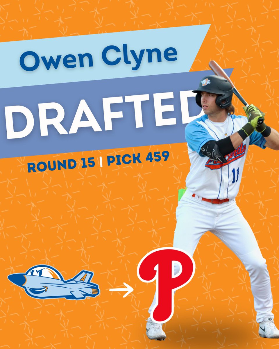 IronBirds's tweet photo. DRAFTED. βοΈ
Congratulations to Owen Clyne on being drafted by the Philadelphia Phillies! π
Owen was an on-base machine for the IronBirds, recording 20 hits, driving in 15 runs, and swiping 12 bases!
We're proud to have been part of your journey!
#GoIronBirds #LetsFly https://t.co/CUZxzY66ad