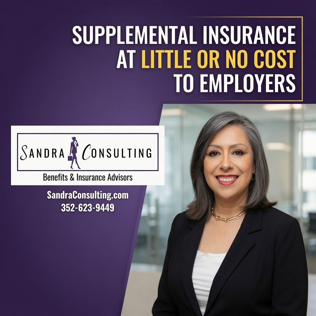 SandraConsultin's tweet photo. Did you know many of the best supplemental benefits can be offered at little or no cost to you as the employer?
Cancer, Accident, Hospital, and Critical Illness, Guaranteed Issue  Life, Dental & Vision coverage can be 100% voluntary — your employees pay if they want the extra protection.
You can also choose to contribute or use a defined contribution model. The choice is completely yours.
At Sandra Consulting we present clear options so you can decide what makes sense for your business and culture.
Flexible protection that works for everyone.
📞 352-623-9449 | https://t.co/2eUydfBmTU
#VoluntaryBenefits #SmartBenefits #EmployerFlexibility