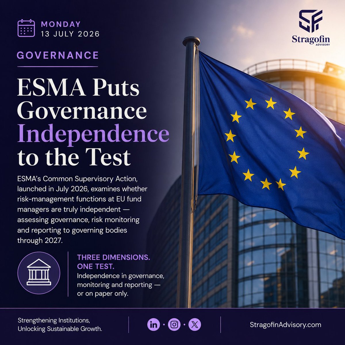 stragofin's tweet photo. A risk function that can be quietly overruled is not a control. ESMA's Common Supervisory Action puts governance independence to the test at EU fund managers through 2027. #Governance #ESMA https://t.co/0iy34Rw4jj
