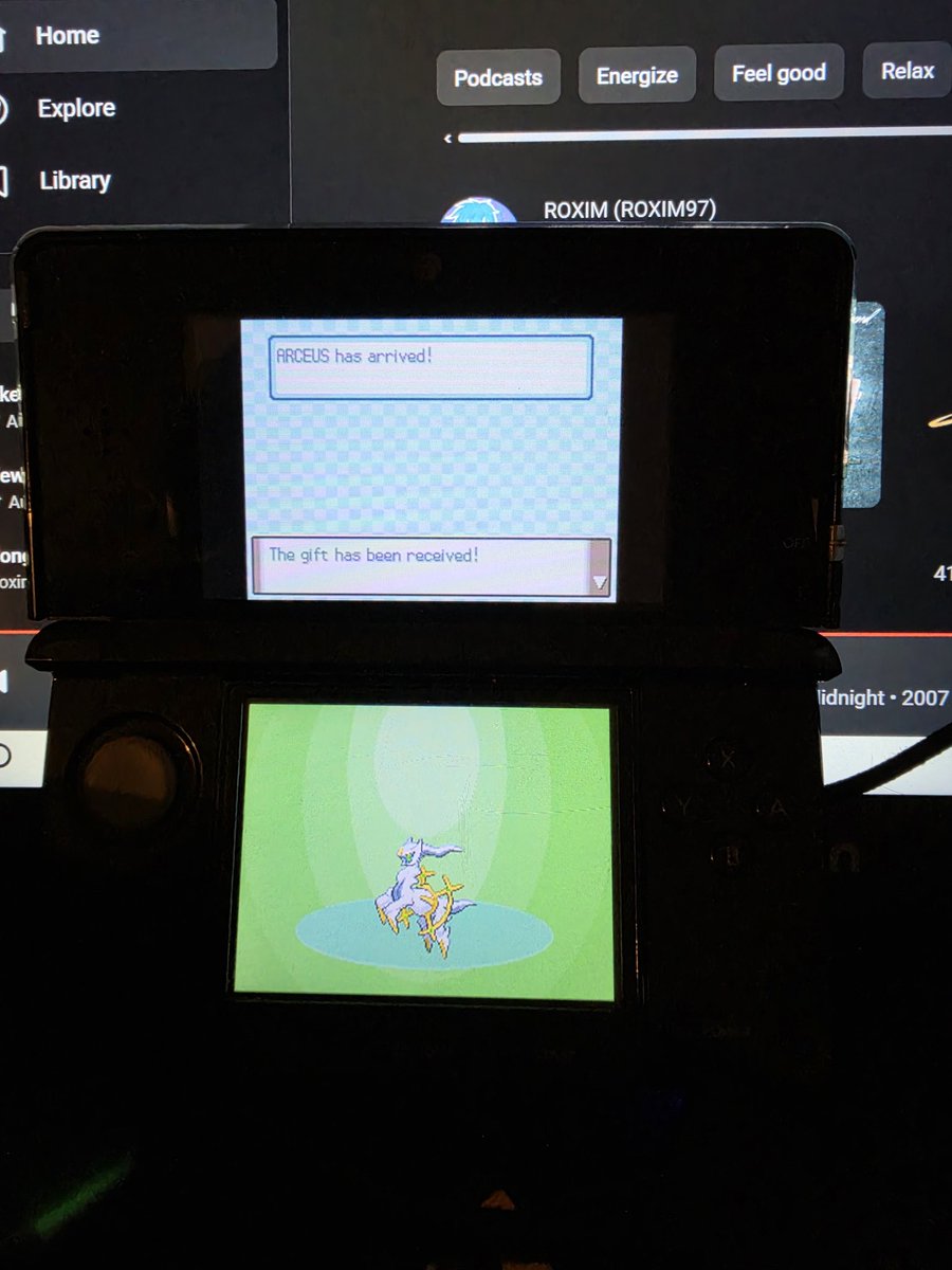 Roxim997's tweet photo. Bonus: Nintendo WFC still works with an exploit that's cool, so I just got a bunch of free event Pokemon like this sick Lv 100 Arceus. https://t.co/1DOGYxhIRQ