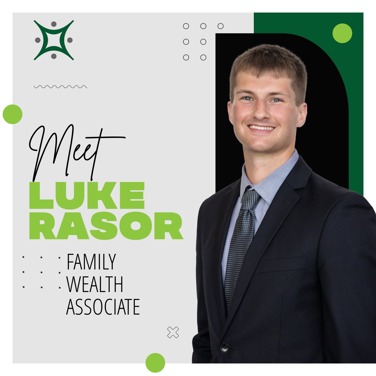 tfowealth's tweet photo. We’re excited to welcome Luke Rasor to the TFO Wealth Partners team as our newest Family Wealth Associate! 🎉

We can’t wait for you to get to know Luke as he joins our mission of helping families thrive by connecting wealth and purpose. https://t.co/6AHO3nbG6D