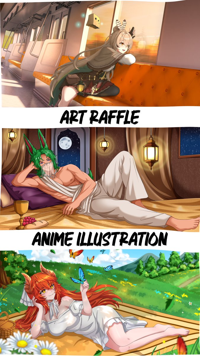 merraflux's tweet photo. ♡ 48H ANIME ILLUSTRATION RAFFLE ♡

I'm looking for my next favorite OC... maybe it's yours ₊˚⊹♡

🎁 one winner will receive:
✦ fully rendered anime illustration
✦ custom background

to join:
♡ follow + repost
♡ reply with your OC/model!!

good luck everyone 💕
#VTuber #artraffle #artgiveaway