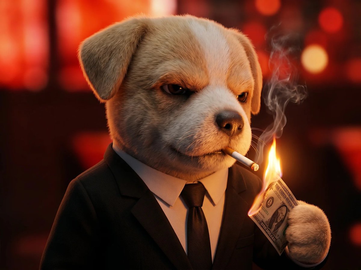 DogInASuitSOL's tweet photo. Cash means nothin' to me https://t.co/rZSZYCi1ir