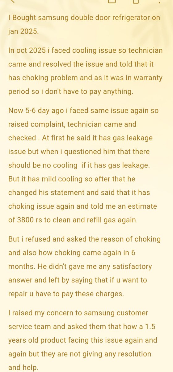 rishabhsh3197's tweet photo. @SamsungIndia @Samsung @consumerforum_ @jagograhakjago 
Samsung delivered a faulty product facing repeatedly same issue after repair. #samsungcheater #samaungfraud https://t.co/UvV3UAwHn5