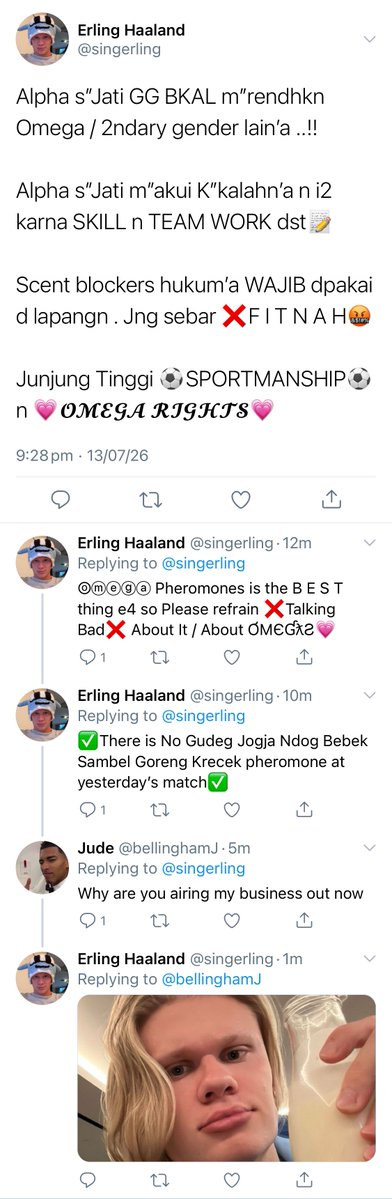 bawangbomgay's tweet photo. #haalingham omegaverse au perihal feromon jude yang lagi rame itu https://t.co/C3ca5ECDhP