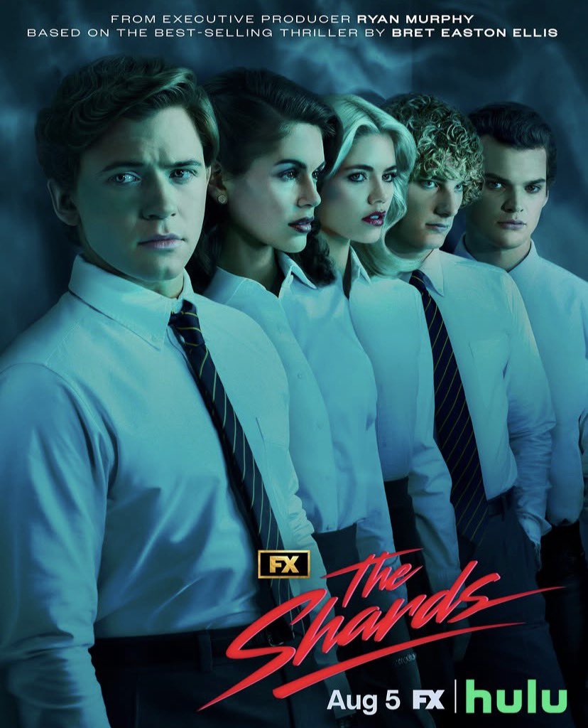 TheShardsNews's tweet photo. New poster for The Shards!

With Igby Rigney as Bret Easton Ellis, Kaia Gerber as Susan Reynolds, Hayes Warner as Debbie Schaffer, Graham Campbell as Thom Wright, and Homer Gere as Robert Mallory! https://t.co/cl4Cg3PGlW