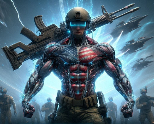 Acmares1973's tweet photo. Enhanced Strength & Speed
Hydraulic & Myoelectric Enhancement: Allows a 10x strength increase, allowing soldiers to lift heavy objects effortlessly.
Quantum Muscle Fibers: Flexible artificial muscles that mimic human motion but with superhuman speed and precision.
Hyper-Reflex Neural Link: Directly connects to the soldier’s nervous system for instantaneous      movement reaction.