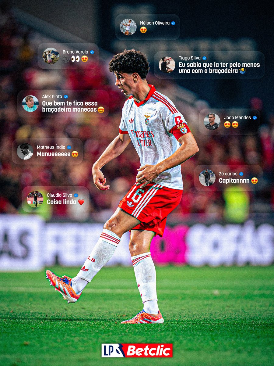 ligaportugal's tweet photo. Novo líder no balneário das águias 🦅

A braçadeira de capitão ©️ do SL Benfica fica bem ao Manu Silva?

#LigaPortugalBetclic #SLB https://t.co/MHe10glRnV
