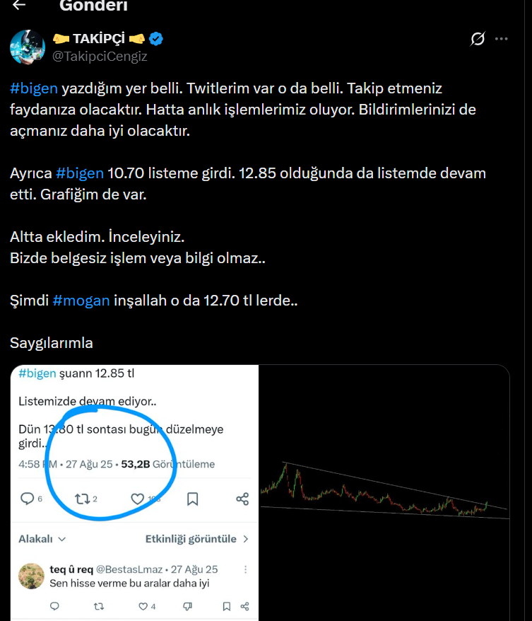 nooborsaci's tweet photo. #bigen #Beste
lan o.e hisse 8ay yerinde saymış 
pazarlamışsın millet satıncada hisse 16.nisan.2026 çıkmaya başlamış sende utanmadan beni takip edin diyorsun 
beni takip edinki size çaktırayım malı taşıtım siz satıncada tahtacı yukarı sürsün #lidfa #escom #smrva
#halkaarz #bist https://t.co/0DvhDdrKTv