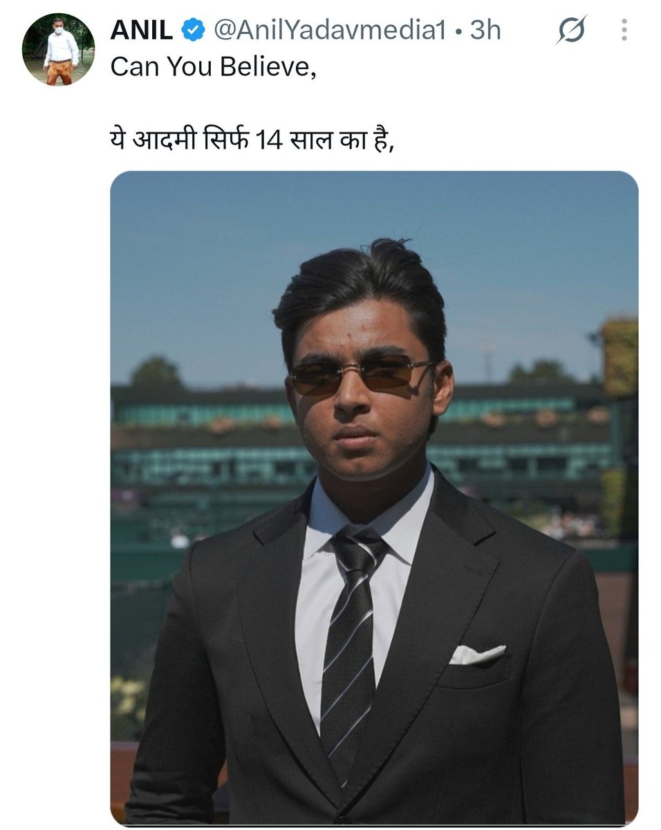 77_com7's tweet photo. वैभव सूर्यवंशी 14 नहीं 15 साल का है 
उम्र फ्रॉड प्रिंस यादव किया जिसके कारण 2 साल बैन लगा है 😆
@AnilYadavmedia1 तेरा जीजा प्रिंस चरवाहा उम्र में फ्रॉड किया है 

वैभव का उम्र जांच रहा दामाद बनाएगा क्या वैभव को बोल https://t.co/BRUw34p4BP