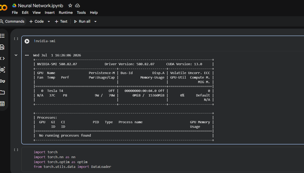 SadikshyaDkl's tweet photo. #LSPPDay43
Today I learned about the Perceptron, its types, and how NVIDIA GPUs accelerate deep learning in Google Colab. I also explored GPU setup and monitoring using nvidia-smi. 
@lftechnology
#60DaysOfLearning2026 #LearningWithLeapfrog https://t.co/sDh7N96Xju
