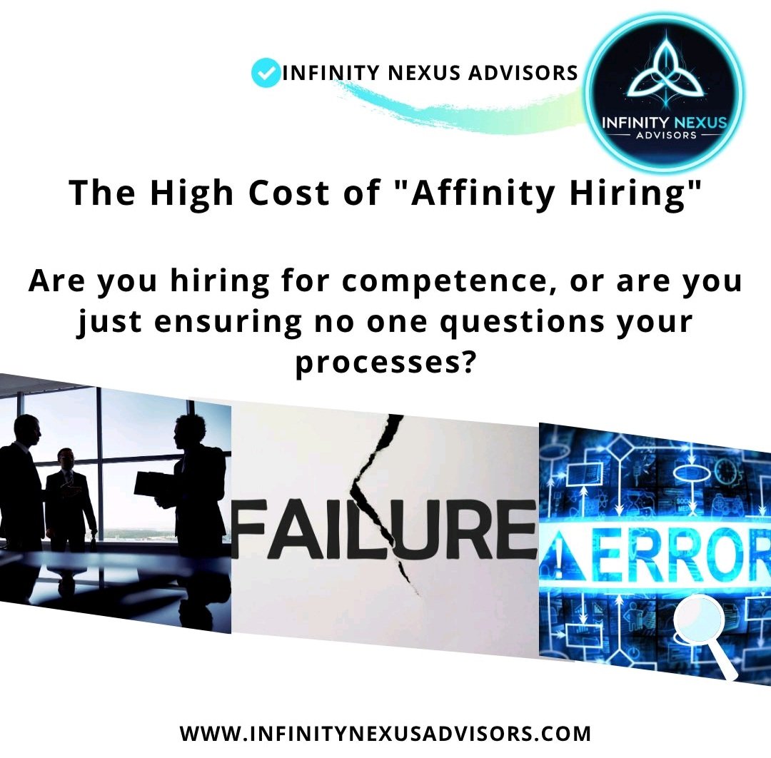 InfinityNexus01's tweet photo. The hidden cost of affinity hiring:
​❌Missed Go-Live
❌Ineffective implementations
❌Compromised ROI
Infinity Nexus Advisors,we replace convenience with data-driven selection. Don’t let the status quo cost your transformation millions
​#Transformation #ROI #USA #EMEA #Business https://t.co/7j2fXhvnGc