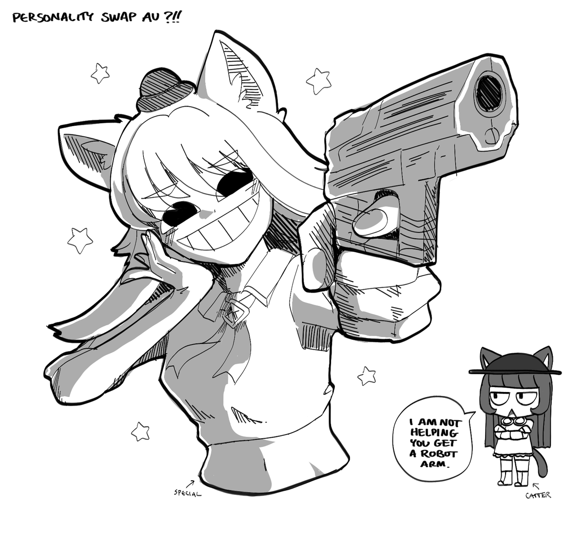 elakoii's tweet photo. @MadCatCatter 's ocs personality swap au #ineedtokeepdrawing https://t.co/kIDTR2SVxO