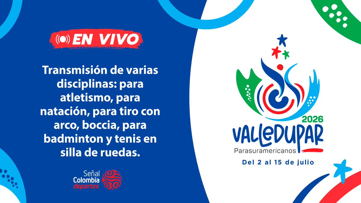 SenalDeportes's tweet photo. #ParasuramericanosXSeñal | ¿Desde qué lugares de Colombia nos ven? Recuerden enviarnos sus saludos.

EN VIVO 👉 https://t.co/REiLk94Cfh https://t.co/ZIAvUQbt76