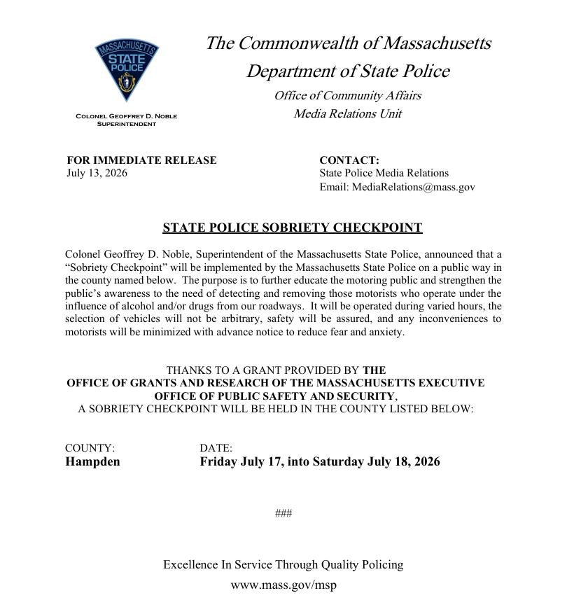 Massachusetts State Police tweet media