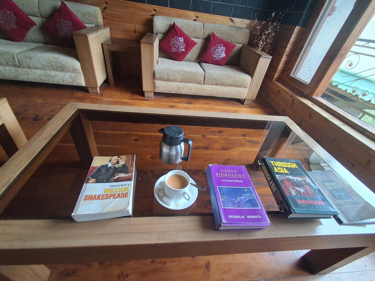 ash4intelways's tweet photo. #Book "The #intolerant #Indian we must rediscover a #liberal space " #author Gautam Adhikari #expressing threat to #Indian #democracy #social inequalities opposition to #freedom of #expression #sharp attack on #religious #extremist reading at #state of the #art #tranquile #resort #cafe with #complimentary #tea amidst #mountains #cedar #pinewood establishing #benchmark in #hospitality #goodreads #treasure #sukh #akhandanand #devbhoomi #himachal #manali