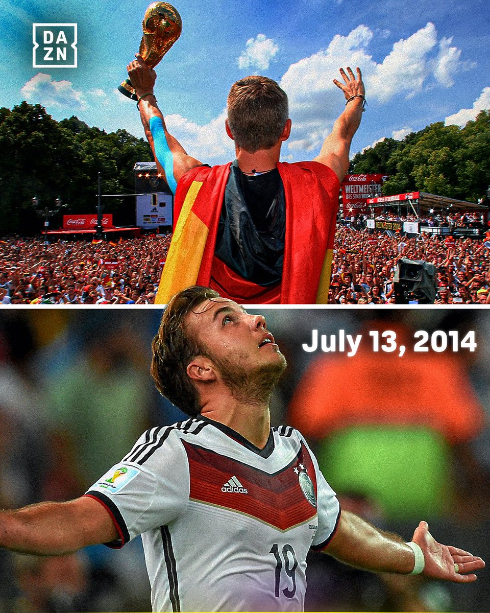 FAEA04's tweet photo. 12 years ago today, Germany won their 5th World Cup title after Mario Götze’s iconic extra-time goal secured a 1-0 victory over Argentina.

A historic moment for German football.

#Germany #WorldCup #MarioGotze #argentina https://t.co/T6iPYPAmHM