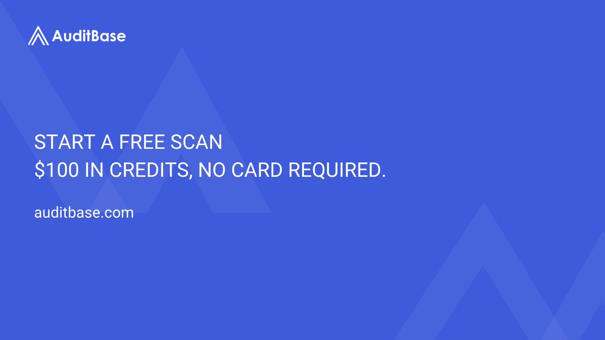 AuditBase_'s tweet photo. The most dangerous day for your protocol isn't launch day.
It's the day after the audit... when everyone stops watching.
A clean report is a snapshot. Risk isn't.
Start monitoring for free. Get $100 in free credits → https://t.co/qfSrmiGOhS
#Auditbase #smartcontract #audit https://t.co/gagi17Ewku