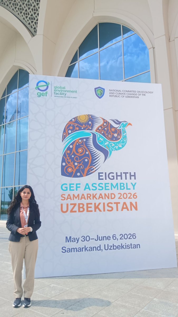 LeenaJoshi111's tweet photo. Delighted to represent @UNEP and @ClimateConserva at the GEF Assembly and Eco Expo Central Asia in Samarkand.

From biodiversity and climate finance to youth inclusion, the conversations reinforced one truth: lasting progress begins with collaboration.

#GEFAssembly2026 https://t.co/aM3Vld1mKS