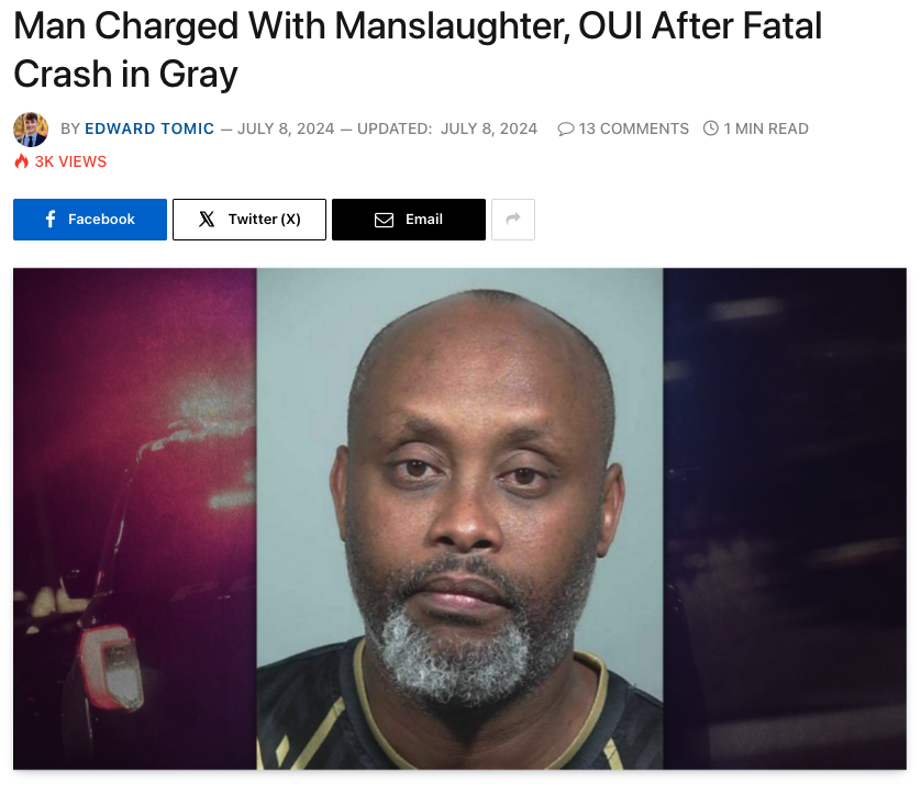 SteveRob's tweet photo. In 2024, a Rwandan drunk driver was charged with manslaughter. 

A U.S. Citizen, 50-year-old Daniel Fackrell of Cumberland, was pronounced dead at the scene of the crash.

No protests from liberals. No statements from Democrat politicians. 

https://t.co/qSPWvEoQYu https://t.co/tN3oS8Bn9q