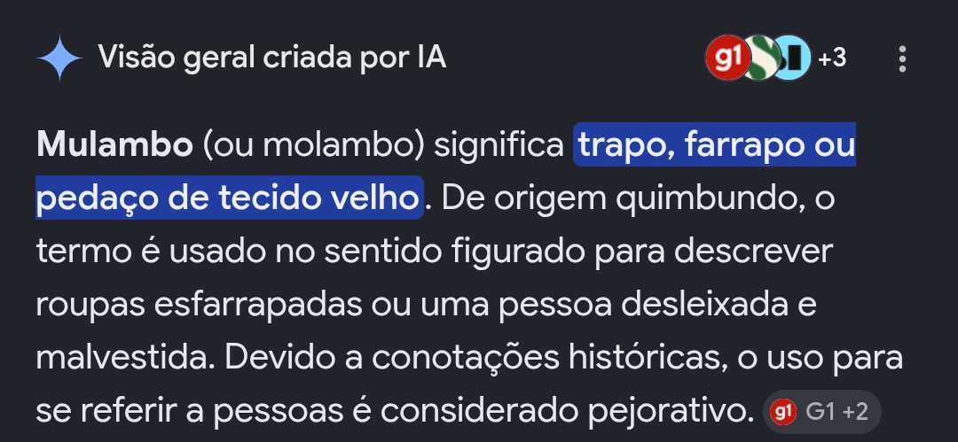 Treineiro69's tweet photo. @NathyBMartins Jaq é para seu TCC ,tá aí o significado da palavra MULAMBO , OBG DND https://t.co/O2an5or1NJ