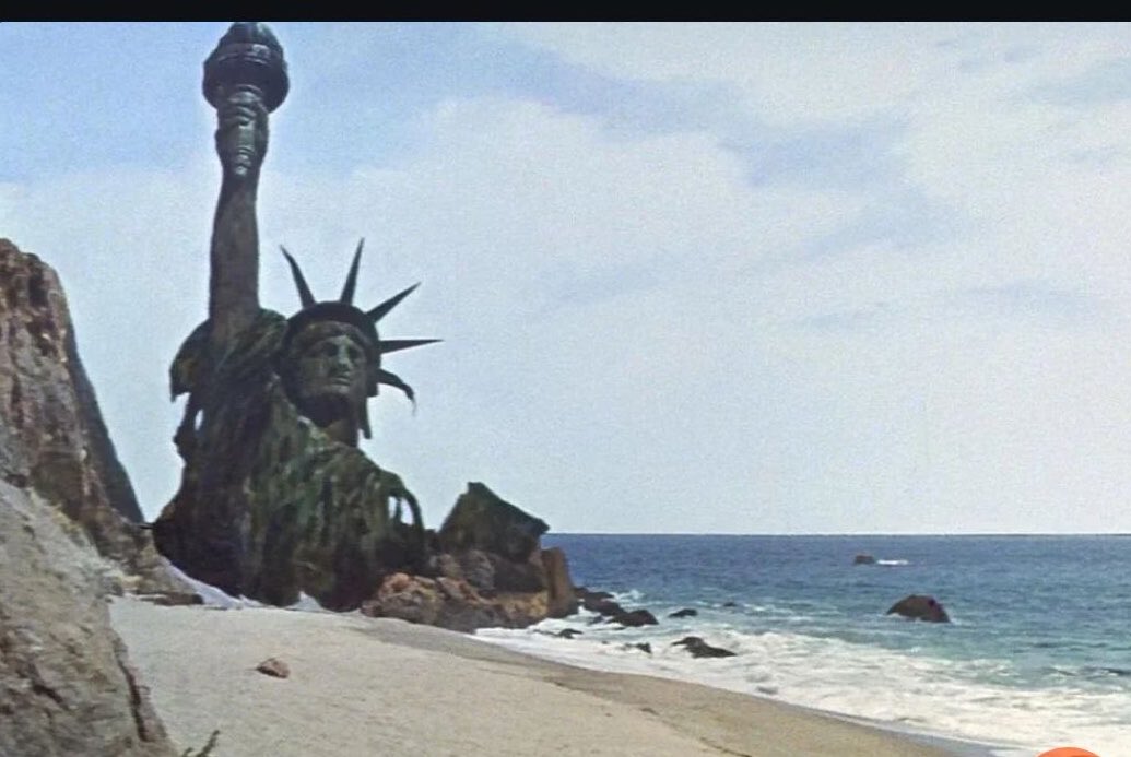 PhilMyers53's tweet photo. Do you remember this iconic scene from the movie Planet of the Apes? Charlton Heston comes to realise that they blew it all up

Reminds me of the Labour Party 

They’ve blown it all up https://t.co/V6VaZ3DzYQ