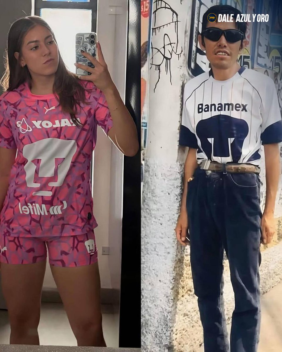 DaleAzulyOro's tweet photo. La Pumaamiga que me gusta / Yo merengues con la de Solari de 2007😎🐾

#Pumas #futbol #jersey https://t.co/oFdM3AwFNq