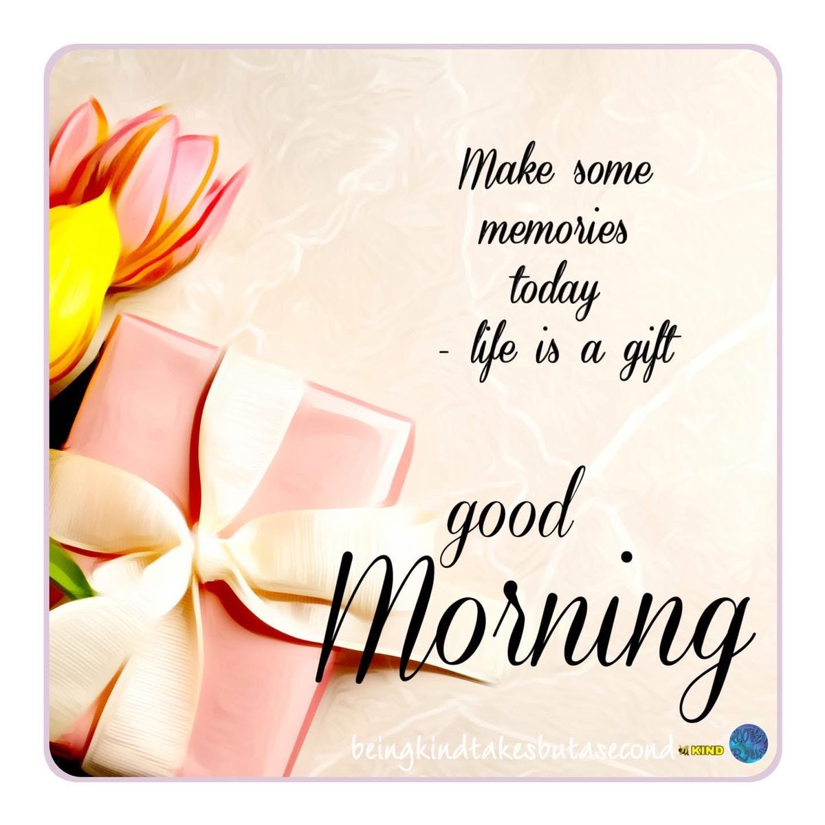 QuotesrusF's tweet photo. 😘❣️ GOOD M☀️RNING Make some memories today - life is a gift 🙋🏻♀️ 🐝 KIND
#goodmorning #morning #beekind #beingkindtakesbutasecond #lifeisagift https://t.co/p9o2BI4F30