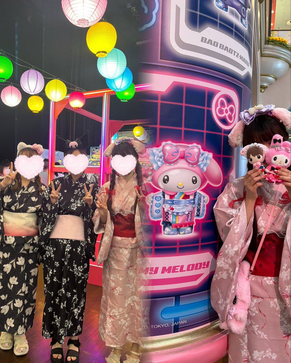 Hitomin0124's tweet photo. 好き女達と浴衣ピューロしてきた🌈🏮
朝からずっと楽しかった🐰💓 https://t.co/7qKKKolGH5