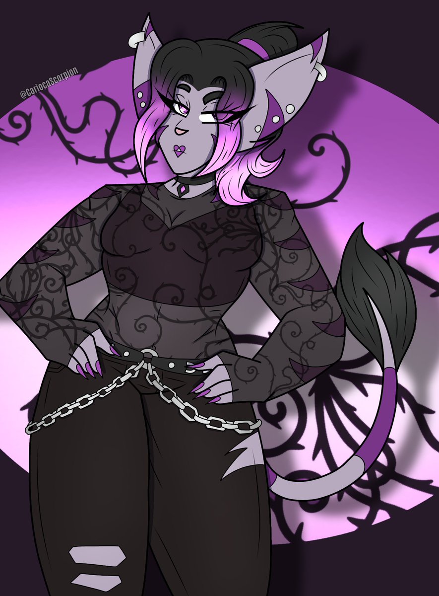 CariocaScorpion's tweet photo. Violet Harper 💜✨️

Gothbax 

#Lombax #Lombaxoc #oc #ocart #digitalart https://t.co/xZvtVvsTCX