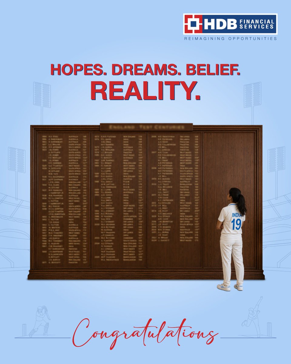 hdbfsl's tweet photo. A memorable victory that inspires millions to Hope, Dream, Believe
Congratulations to the Indian Women’s Cricket Team on a remarkable victory that inspires millions to dream bigger, play bolder, and keep breaking barriers.
#india #indiancricketteam #HDB https://t.co/W3kevZwEhB