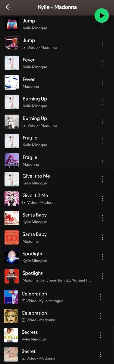 agmcinefilo's tweet photo. Criei no Spotify uma playlist com todas as músicas da Kylie Minogue e da Madonna com o mesmo título. Por nada, comunidade GLS! 

https://t.co/7nH9DnZuuY https://t.co/s6LWVSK5SS