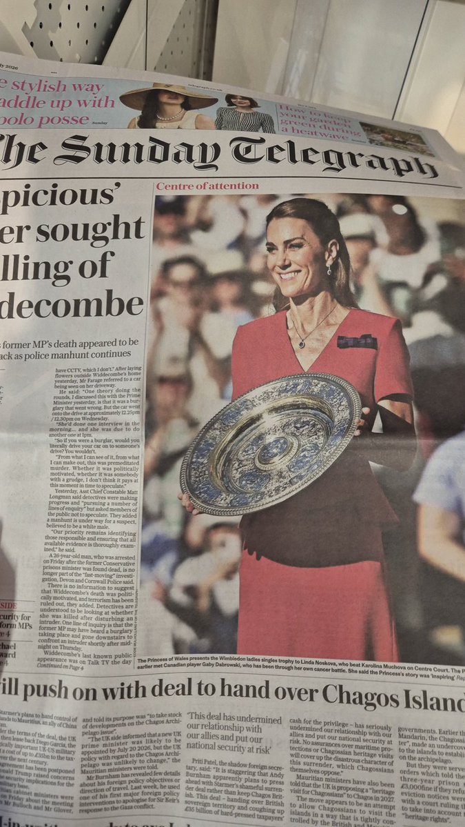 nw_nicholas's tweet photo. Congratulations to Kate Middleton in winning the Women's singles. Remarkable recovery. https://t.co/6PGdAIaL5B