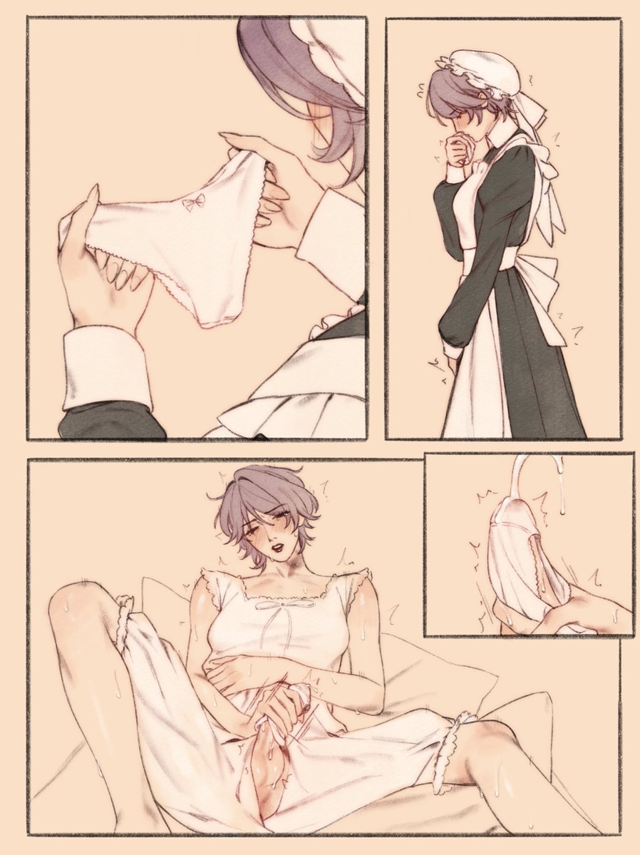 odd0o99's tweet photo. Laundry day 
rosabarb maid x lady au https://t.co/qfNeiMYAFr