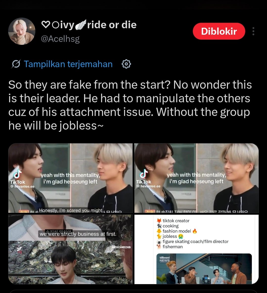jungwolf's tweet photo. @evanieever dua temen elo ini @Acelhsg @HeeseungVip yang duluan nyebar cerita jahat ngarang tentang jw nentang hs solo, gak usah diputer balik https://t.co/dA09FBy1GO