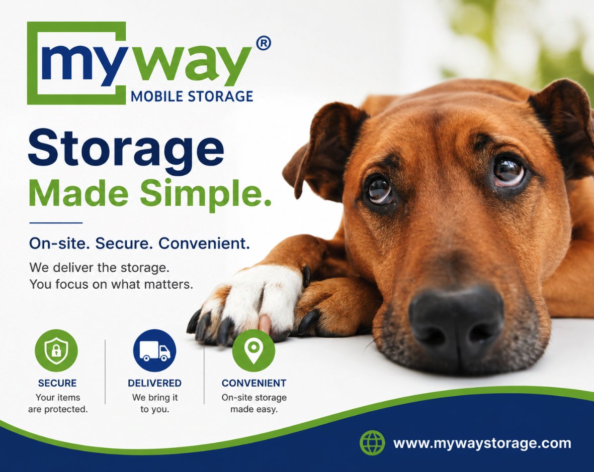 MyWayStorage's tweet photo. Your belongings deserve a safe place too. ๐พ
MyWay Mobile Storage delivers secure, convenient storage right to your door.
๐ https://t.co/11XUdxj5Wi
#MyWayMobileStorage #PortableStorage #StorageMadeSimple #MovingMadeEasy https://t.co/uDsZindUEa