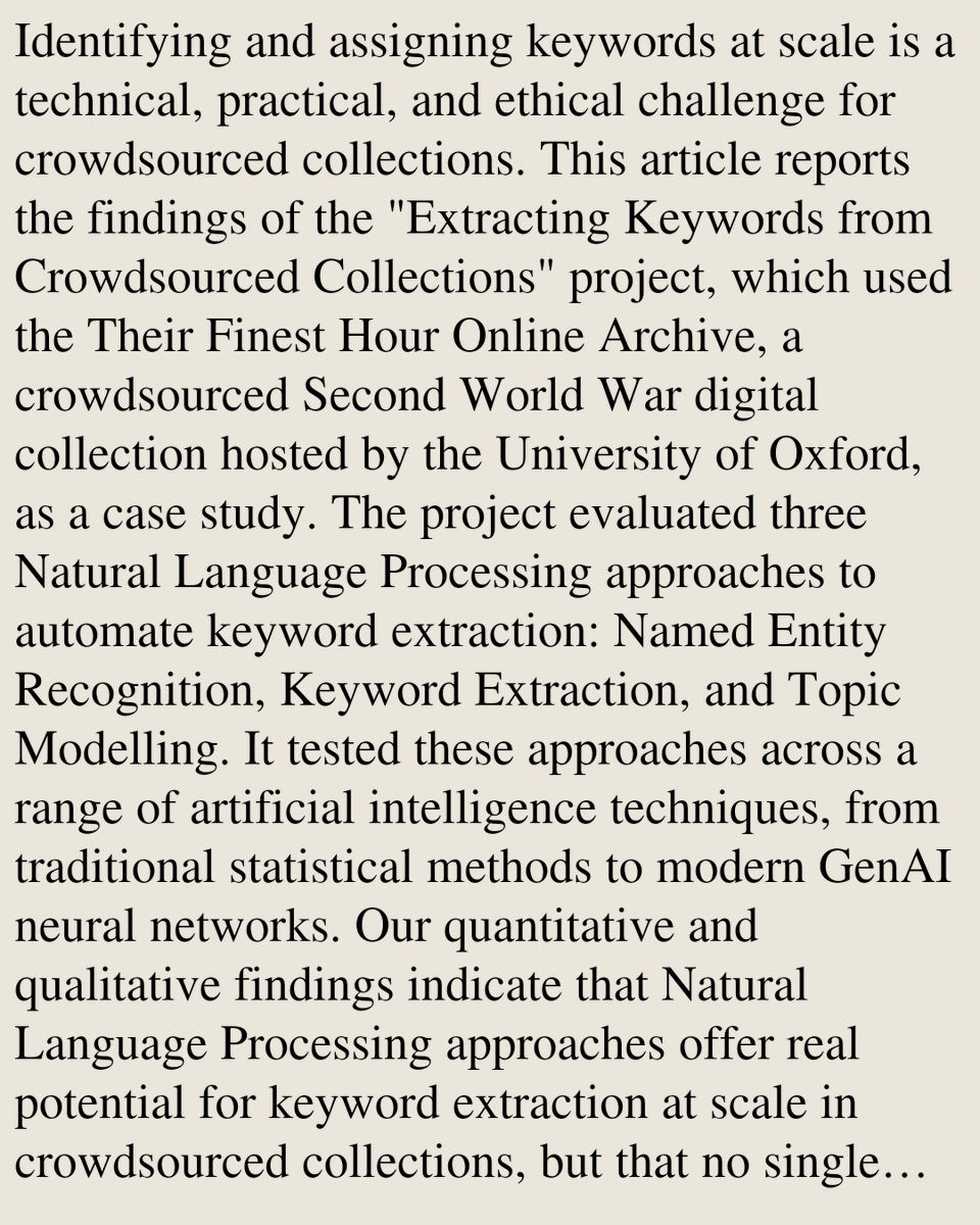 Letting the Data Speak: Extracting Keywords from Crowdsourced