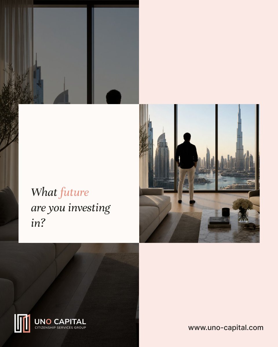 UNO_Capital's tweet photo. Before you invest, ask yourself one question: What future are you investing in? 

Swipe through to discover why the right investment is about more than where it can take you.

📞 +971 50 895 6330
📧 info@uno-capital.com

#unocapital #citizenshipbyinvestment #residencybyinvestment https://t.co/dgvHOFbOM7